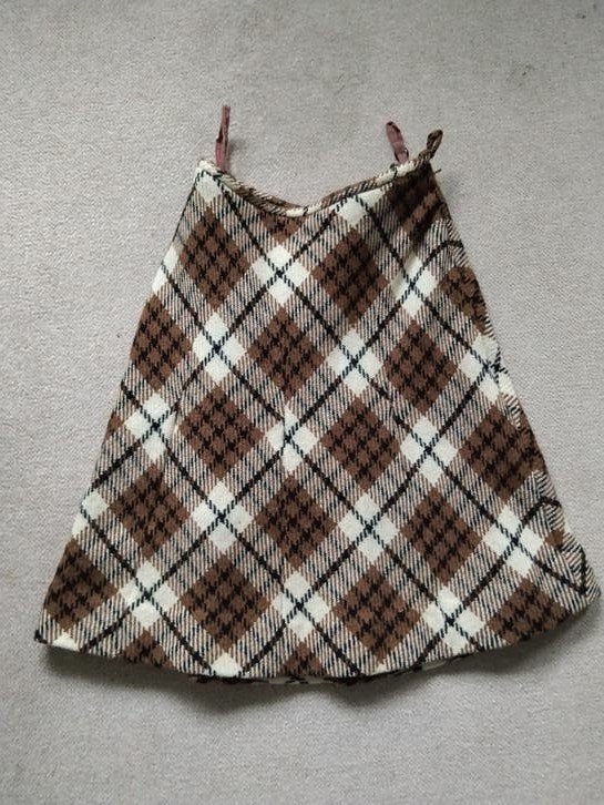 Vintage Gor-Ray Schotse Wollen Rok – (60s / 70s), Kleding | Dames, Rokken, Bruin, Ophalen of Verzenden, Zo goed als nieuw, Knielengte