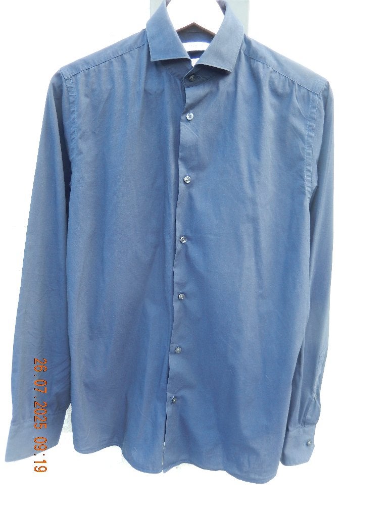 Jack & Jones heren blouse M Dark Blue, Blauw, Zo goed als nieuw, Jack & Jones, Halswijdte 39/40 (M)