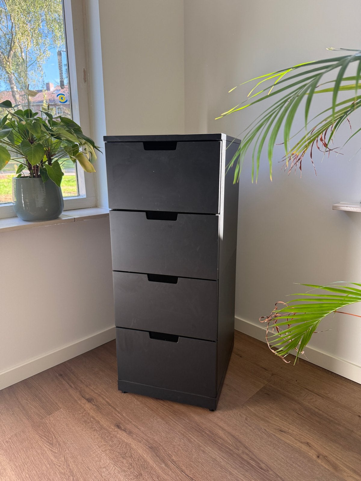 IKEA NORDLI ladekast met 4 laden, antraciet 99x40cm, Ophalen, Overige materialen, Minder dan 50 cm, Gebruikt