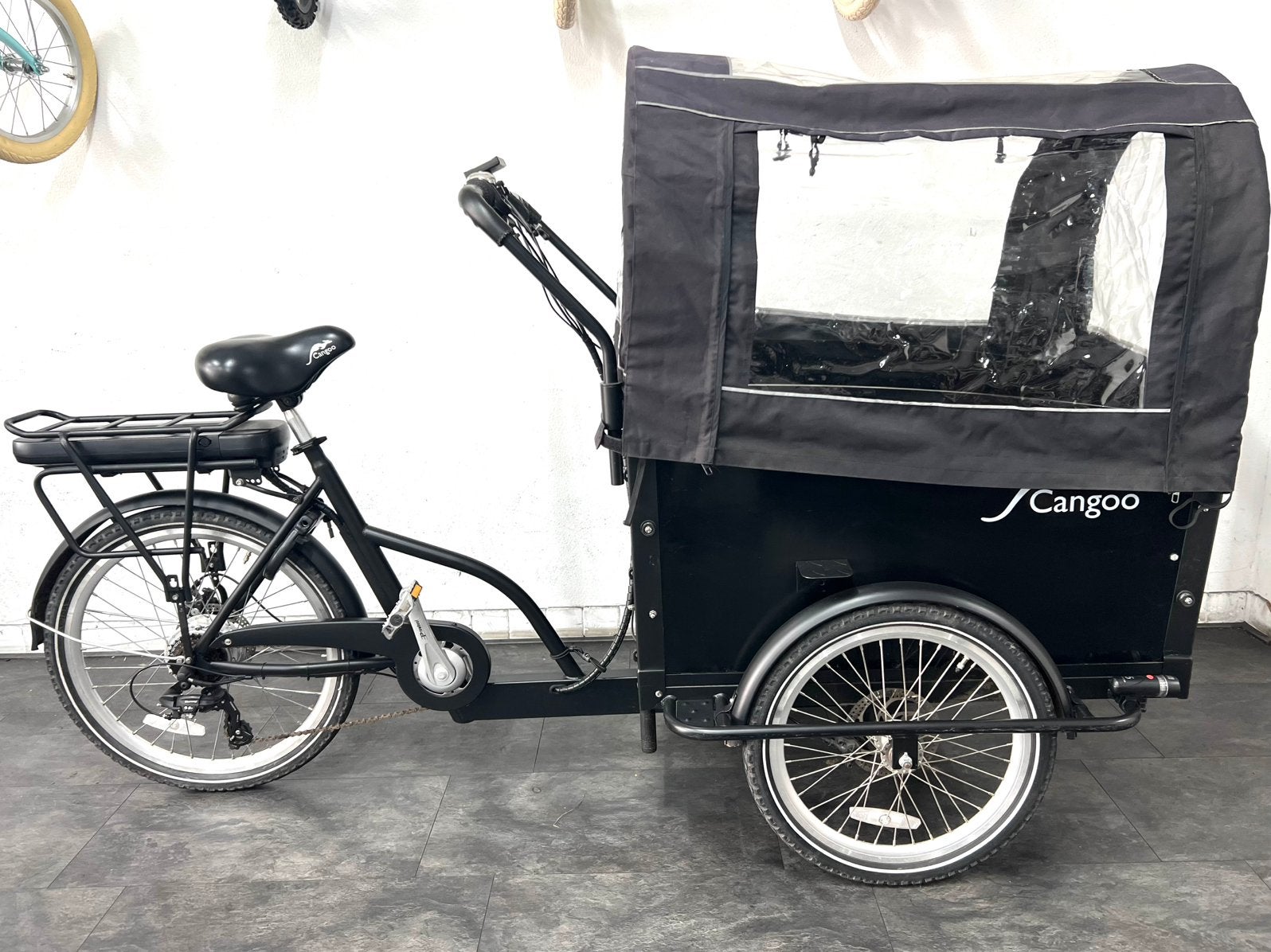 Cangoo Elektrische Bakfiets (met nieuw accu), Ophalen of Verzenden, Zo goed als nieuw, 4 kinderen of meer