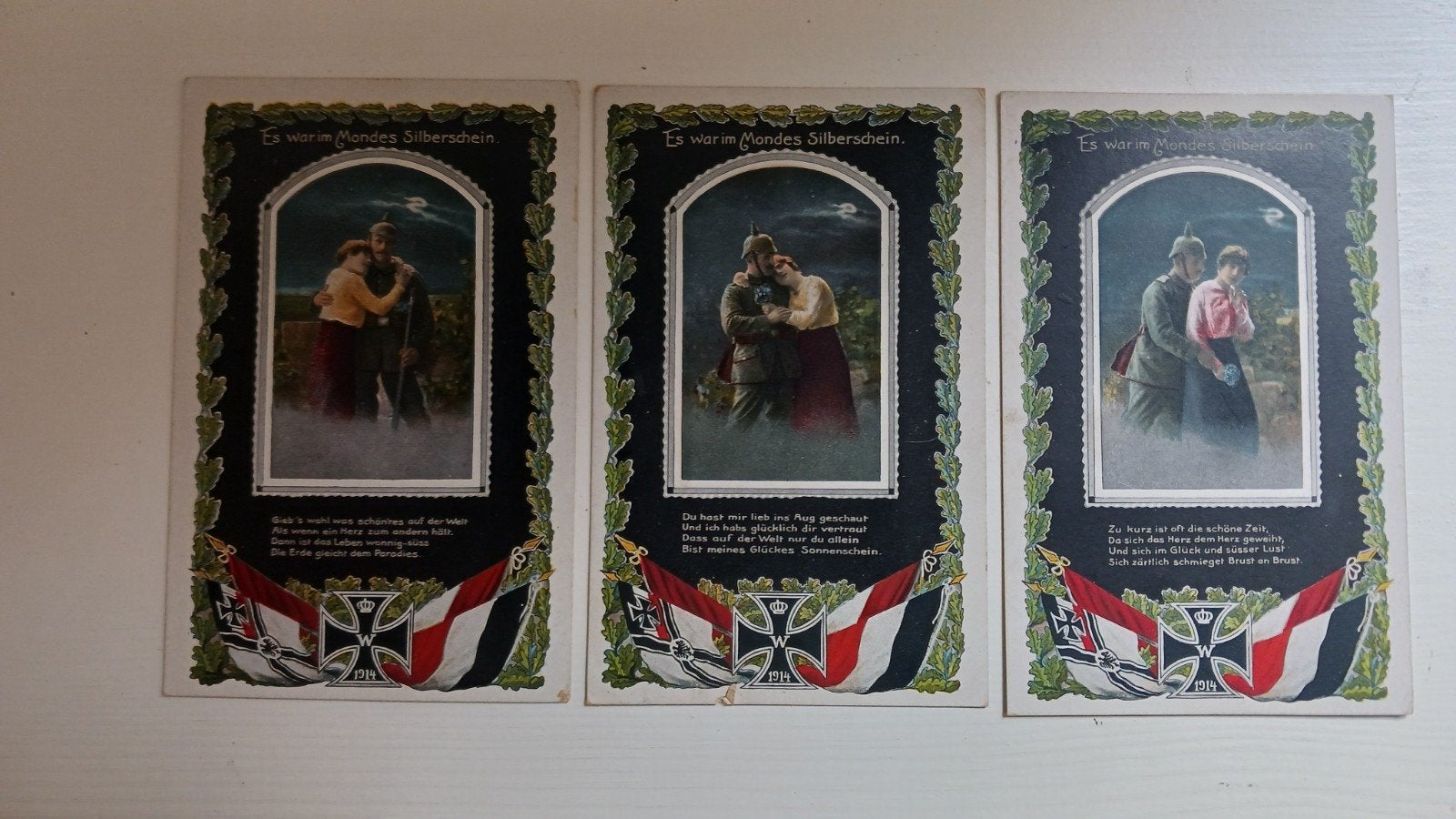 WO1 kaarten - Es war im Mondes Silberschein, Ophalen of Verzenden, Voor 1920