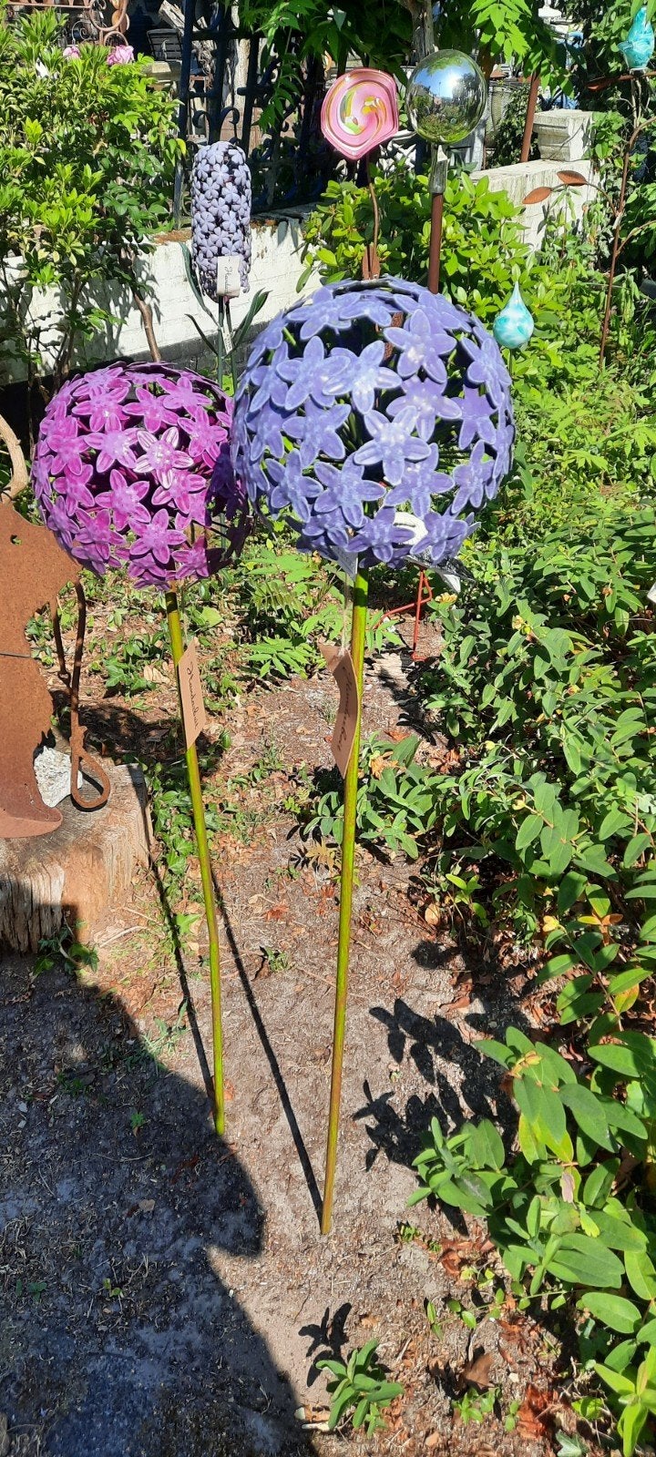 Decoratieve Allium Tuinsteker - Paars/Lila Metaal, Ophalen of Verzenden, Nieuw