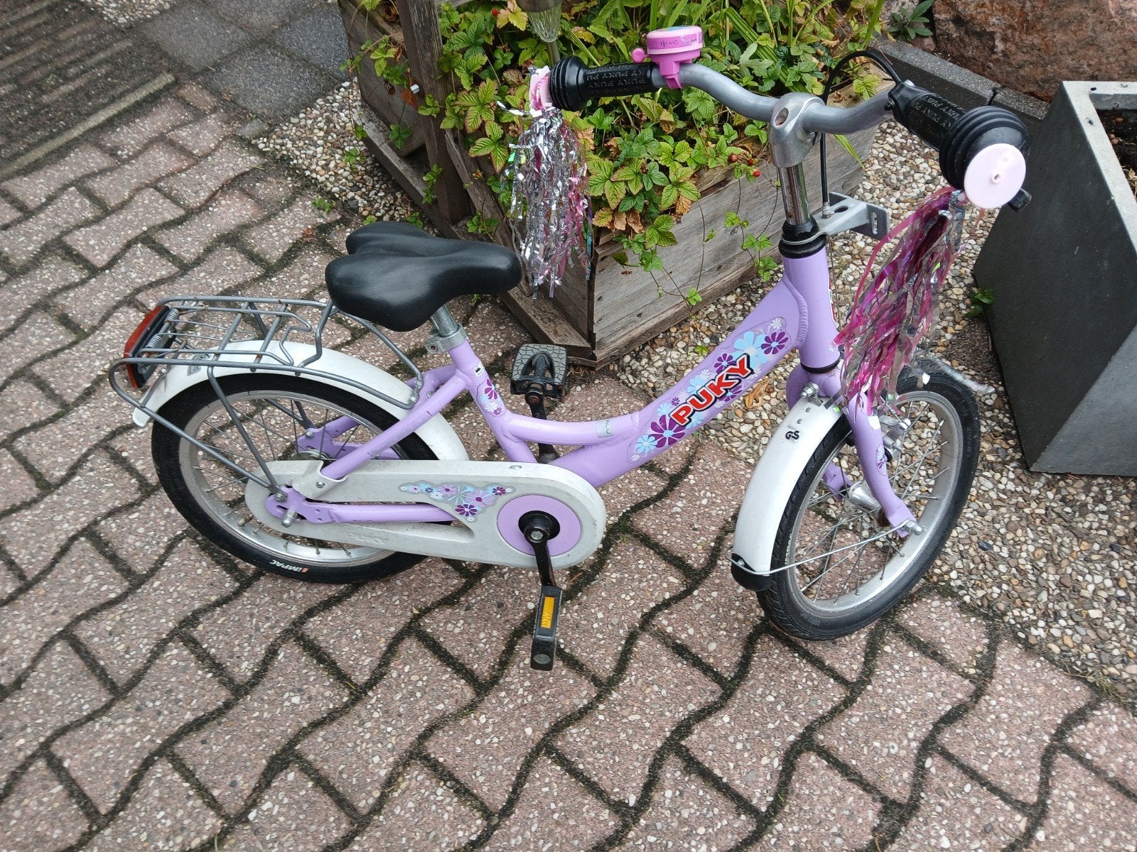 Puky kinderfiets, paars, 16 inch, met terugtraprem, Ophalen, Terugtraprem, Puky, 16 tot 20 inch