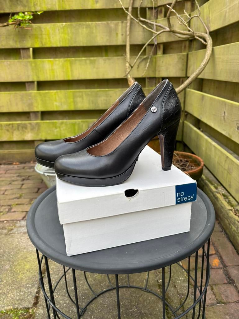 No stress leren pumps zwart (maat 39), Kleding | Dames, Schoenen, Ophalen of Verzenden, Zo goed als nieuw, Zwart