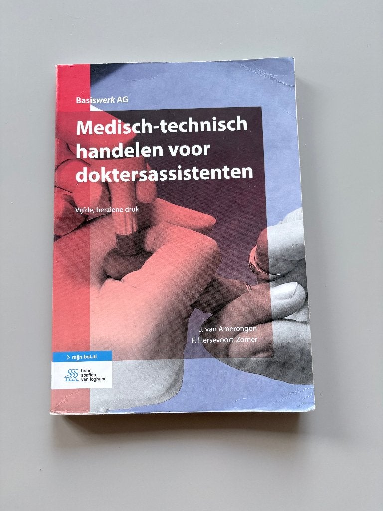 Medisch technisch handelen voor doktersassistenten, Overige vakken, Ophalen of Verzenden, Overige niveaus, Van Amerongen en Hersevoort-zomer