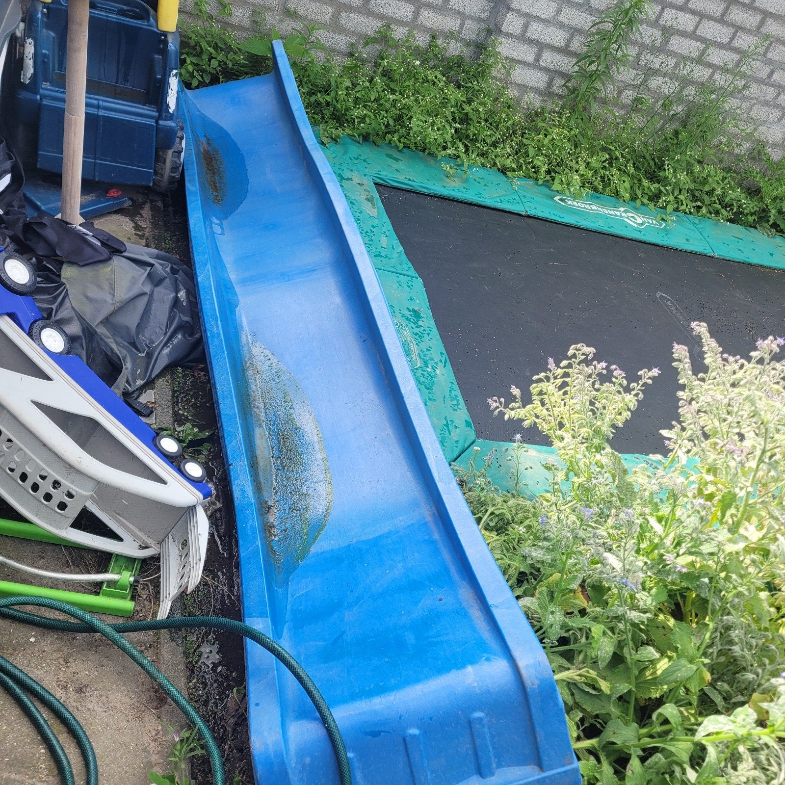 Blauwe glijbaan voor speeltoestel, Ophalen, Gebruikt, Glijbaan