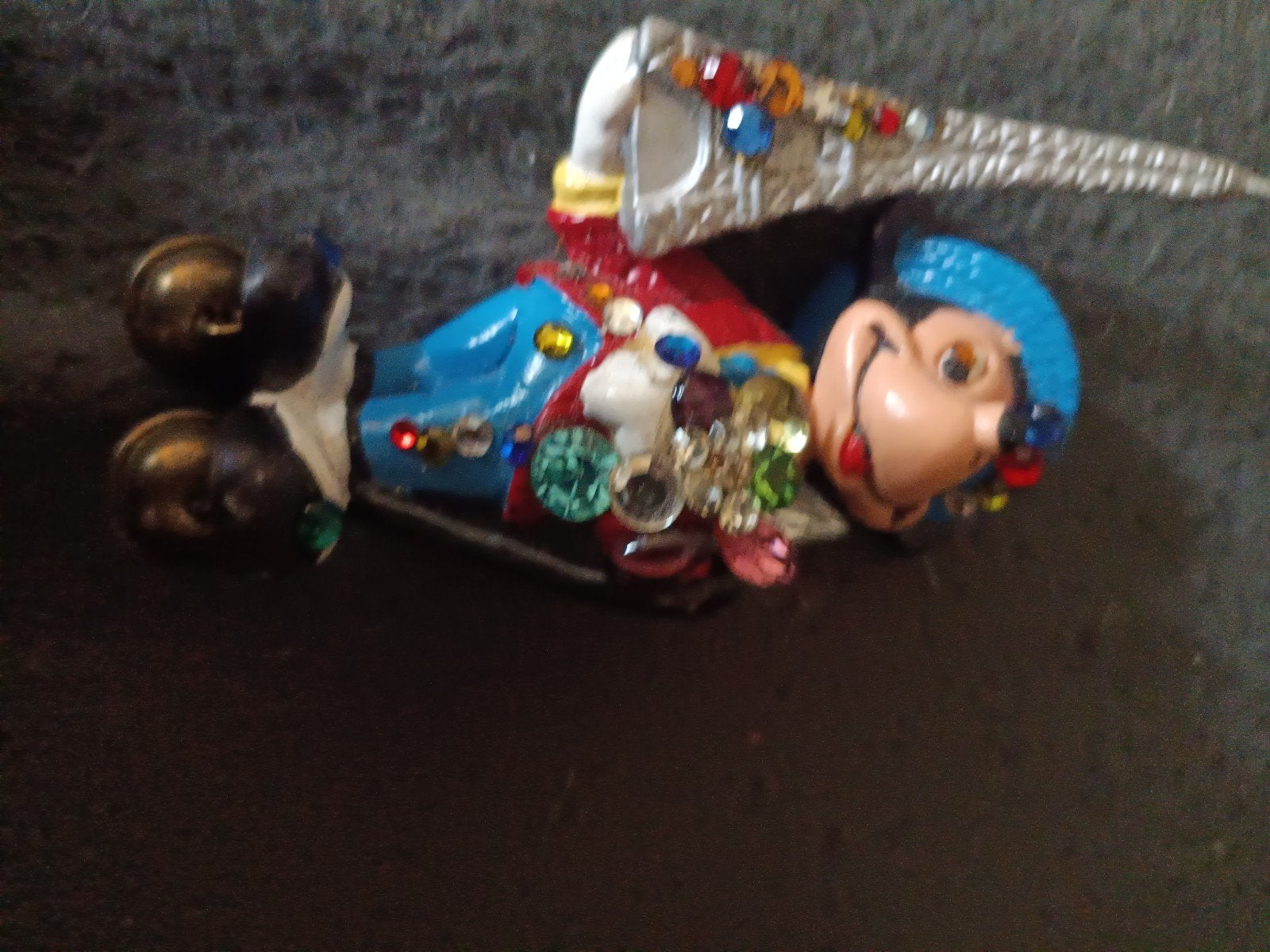Vintage Mickey Mouse Broche met Edelstenen, Ophalen, Mickey Mouse, Gebruikt