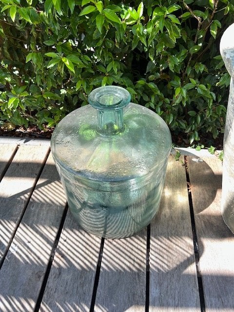 Mica Decorations Guan Fles Vaas, Ophalen, 26 cm, Transparant, Gerecycled glas