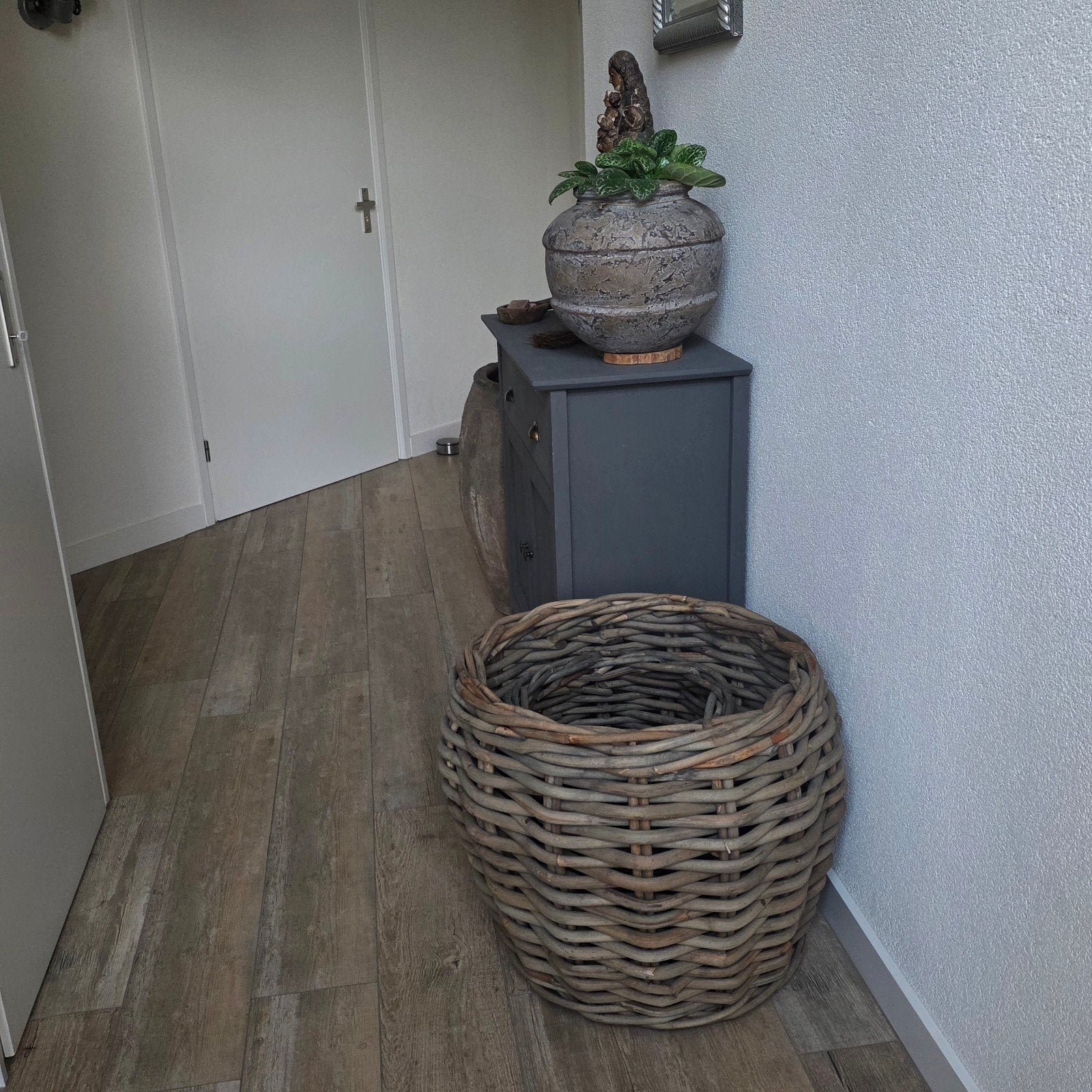 XL rotan mand, Ophalen, Gevlochten, Mand, Rond