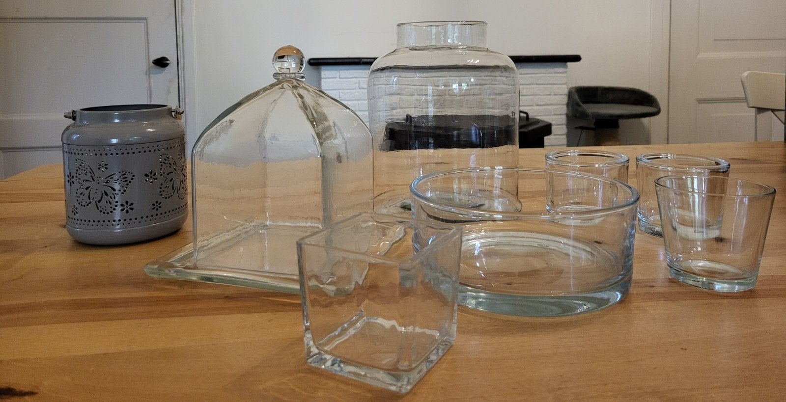 Mooie glazen decoratie (Stolpen, Schalen, Windlichten) ZGAN, Ophalen of Verzenden, Glas
