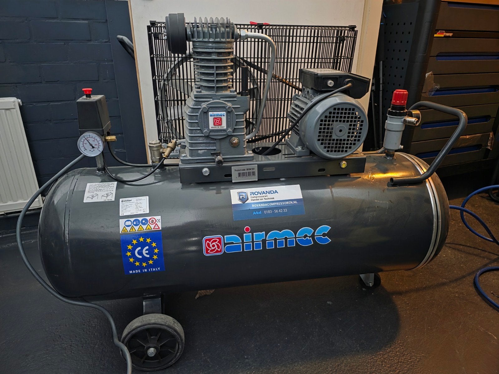 Airmec CRM 152 Compressor 150L 3PK – Zo goed als nieuw, 100 liter of meer, Ophalen, Zo goed als nieuw