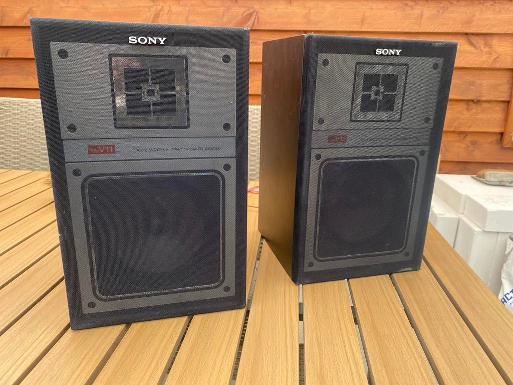 Sony SS-V11 vintage speakers (set van 2, 40W), Gebruikt, Ophalen of Verzenden, Sony, Minder dan 60 watt