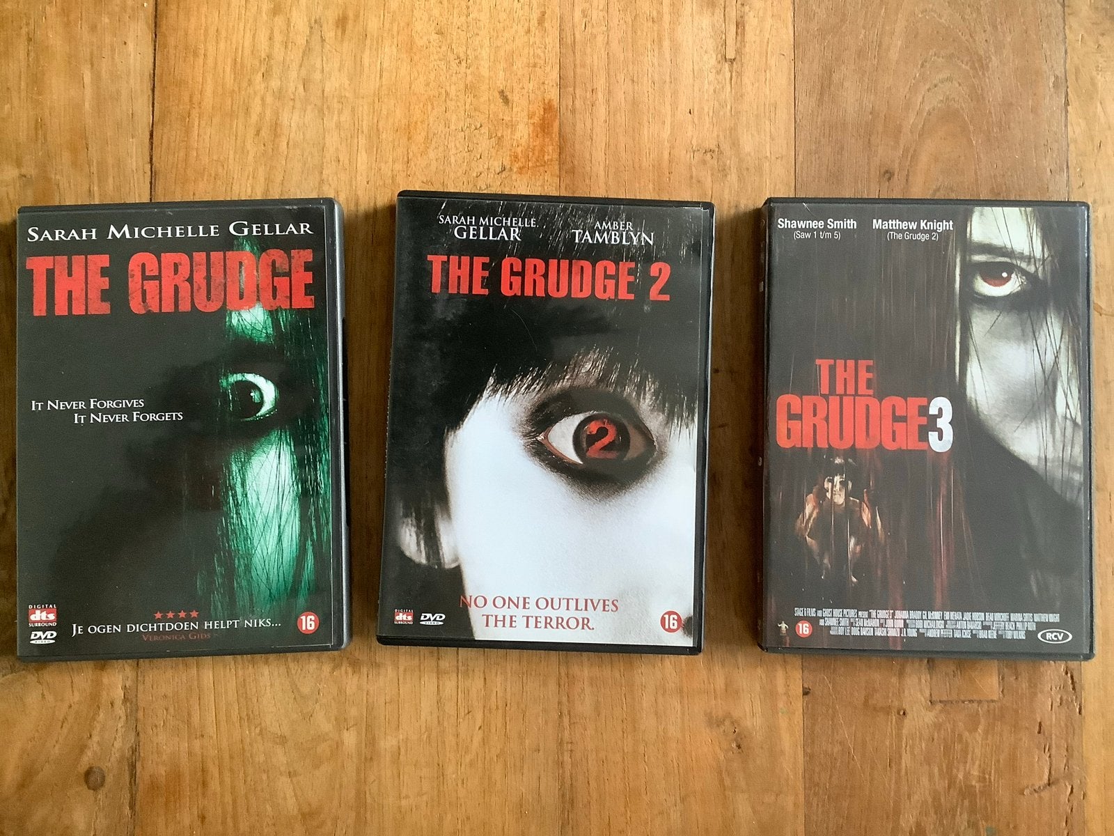 The Grudge 1, 2 & 3 DVD - Horrorfilm Collectie, Vanaf 16 jaar, Nederlands, Ophalen of Verzenden, Inclusief doosje