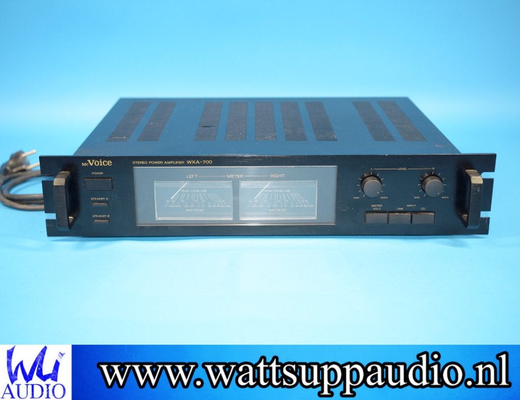 MC Voice WXA-700 2 kanaals versterker VU Meter