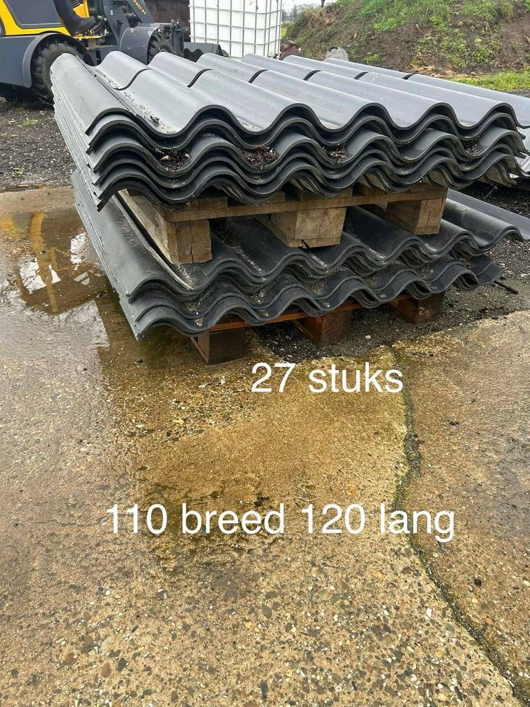 Golfplaten - Diverse lengtes, 110 cm breed, Doe-het-zelf en Verbouw, Dakpannen en Dakbedekking, Gebruikt, Golfplaat, Overige materialen