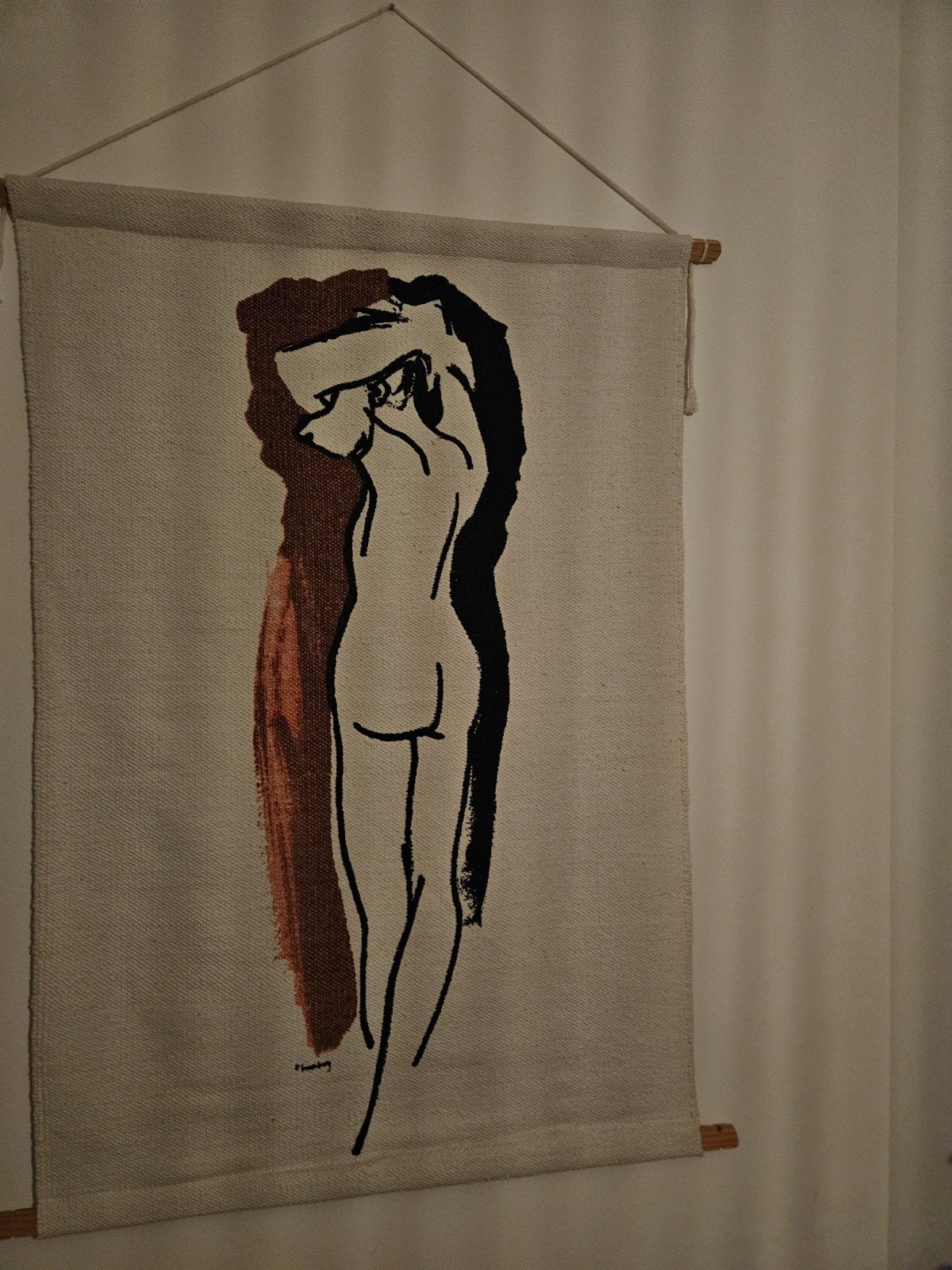 Wandkleed silhouet vrouw - Modern en stijlvol, Verzenden, Meerkleurig, Zo goed als nieuw, Met ophangsysteem