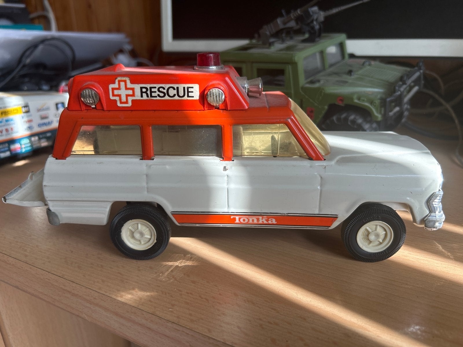 Vintage Tonka Jeep Ambulance Speelgoedauto, Ophalen of Verzenden, Gebruikt