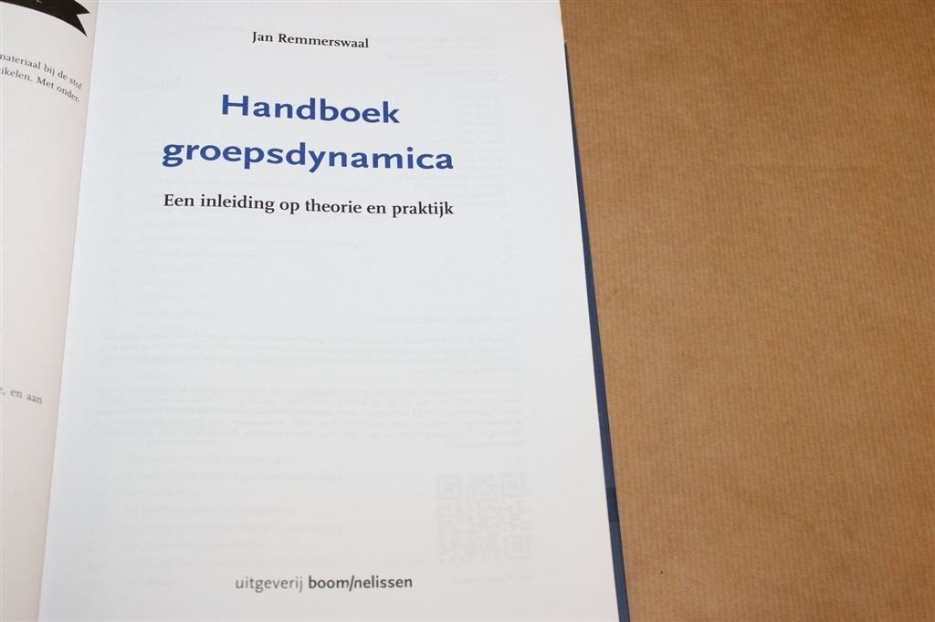 Handboek Groepsdynamica — Theorie en Praktijk, Nieuwstaat, Boeken, Studieboeken en Cursussen, Ophalen of Verzenden, Alpha, Zo goed als nieuw