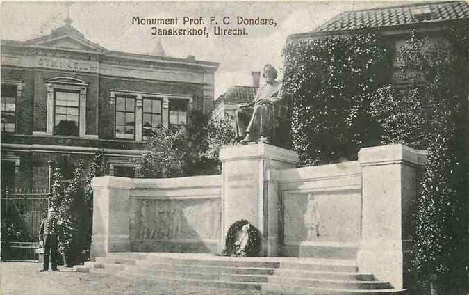 301-006-017 Utrecht Monument Prof FC Donders, Verzenden, Voor 1920, Utrecht