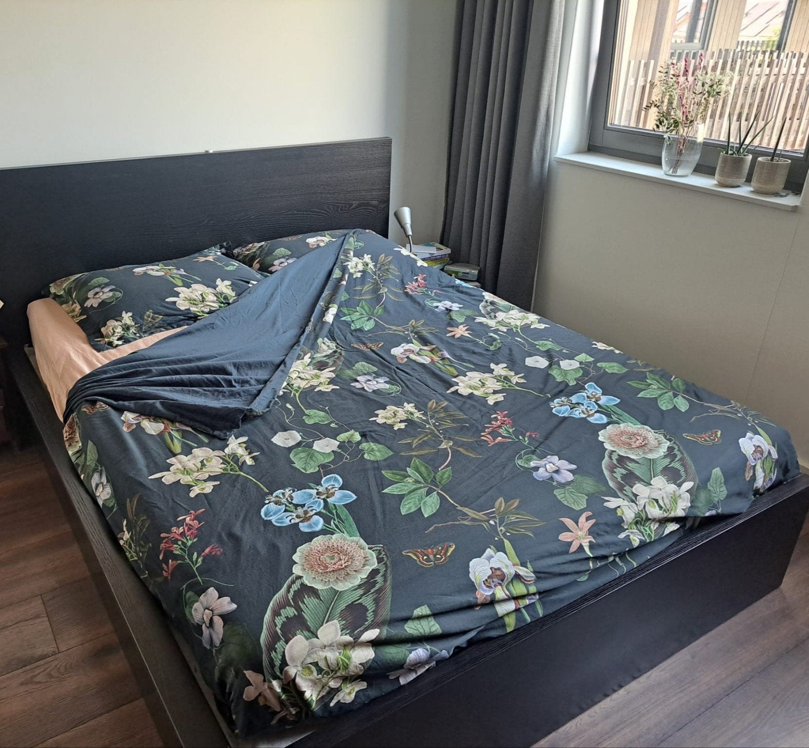 IKEA MALM Tweepersoonsbed 160x200 met opbergruimte, Huis en Inrichting, Slaapkamer | Bedden, Ophalen, Gebruikt, Bruin, Tweepersoons