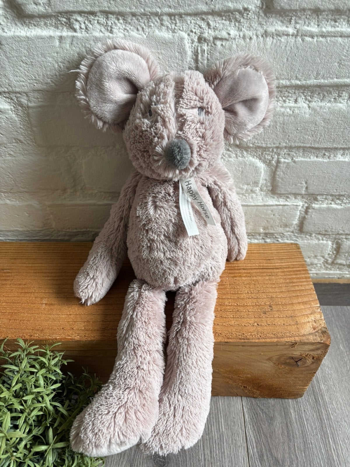 Happy Horse; muis Mex knuffel nr 2 38 cm zacht oud lila, Muis, Overige karakters, Happy Horse, Ophalen of Verzenden