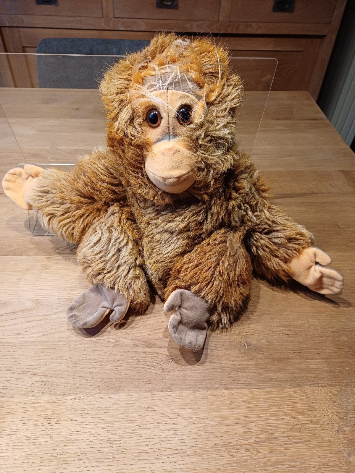 Aap van Steiff met knopje en vaantje, Ophalen of Verzenden
