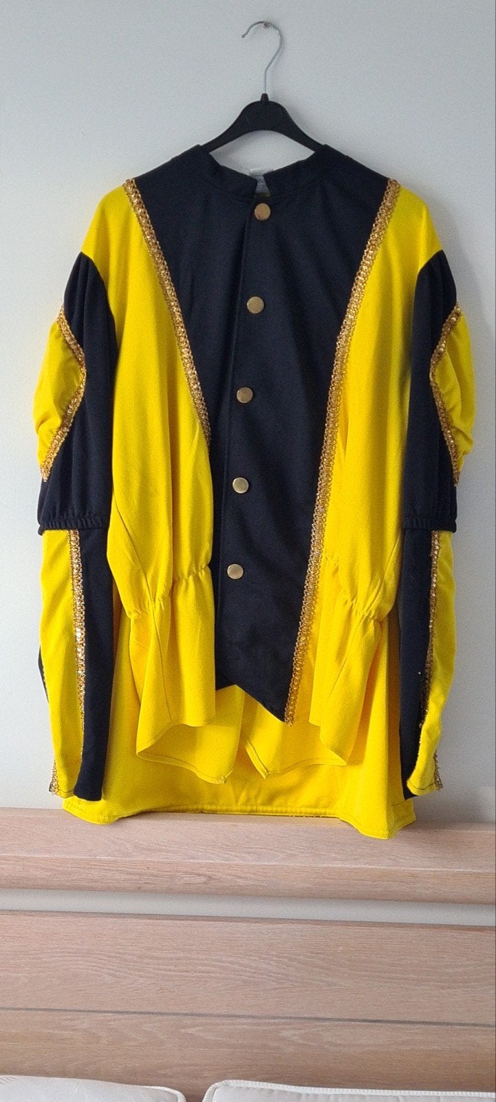 Pietenpak zwart/geel L, Maat 52/54 (L), Kerstmis of Sinterklaas, Ophalen of Verzenden, Kleding