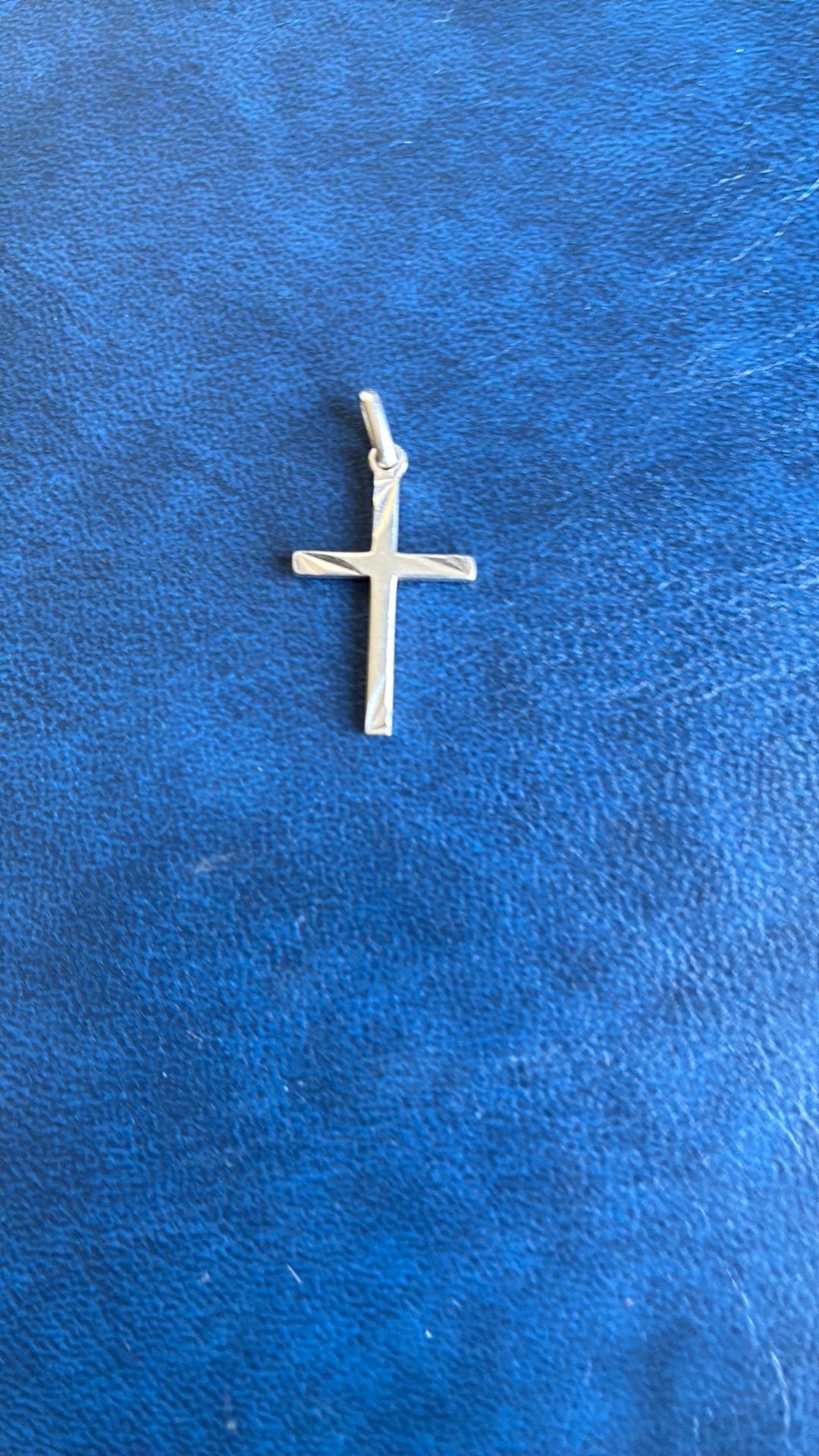 Zilver hanger kruisje 925 Sterling, Gebruikt, Ophalen of Verzenden, Kruis of Symbool, Zilver