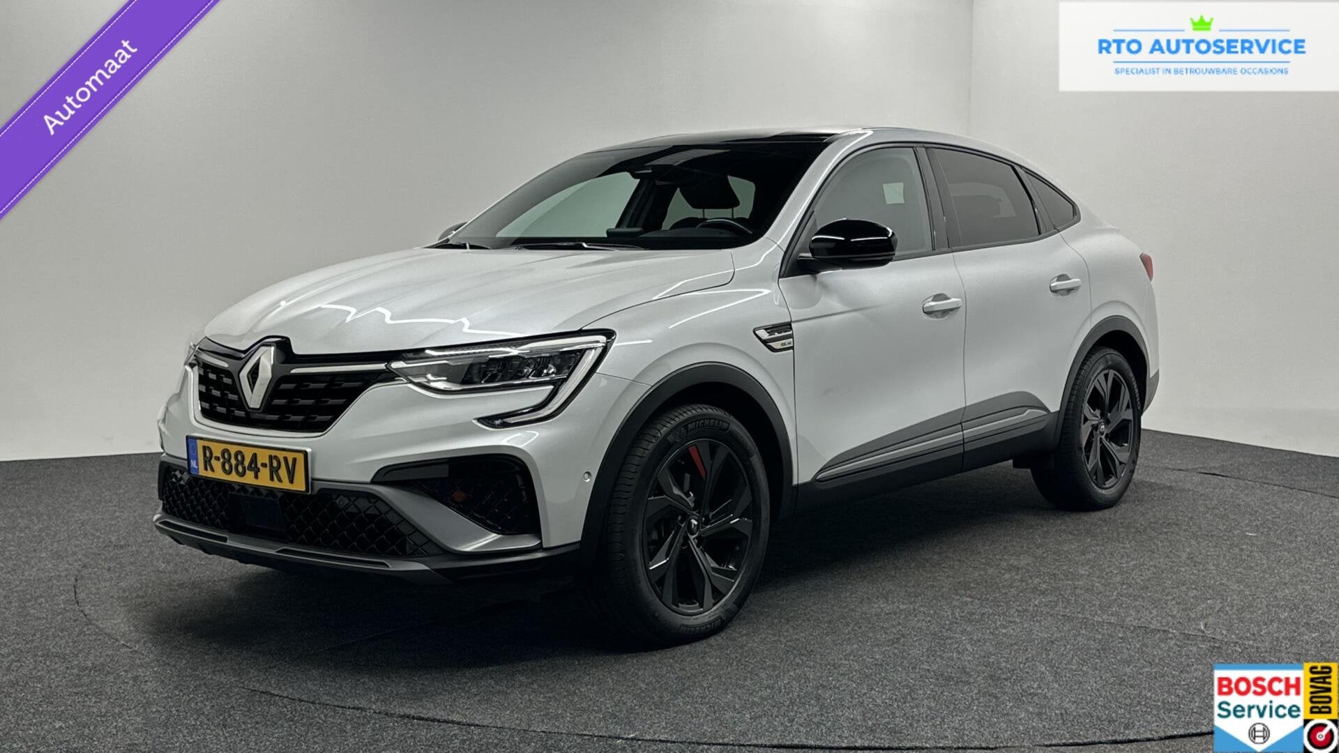 Renault Arkana 1.6 E-Tech Hybrid 145 R.S. Line LEER CARPLAY, Arkana, Automatische klimaatregeling, Gebruikt, Met garantie (alle)