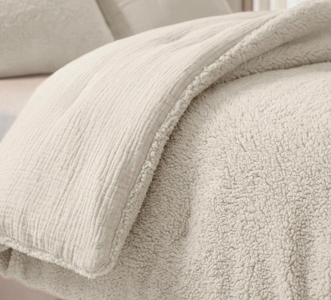 Zelesta Uitwasbaar Dekbed Teddy 240x200 Beige NIEUW, Ophalen, Zelesta, Wit, Zelesta