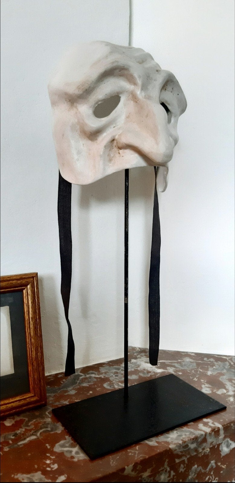 Vintage Italiaans Handgemaakt masker Pantalone op Stand, Ophalen of Verzenden, Gebruikt