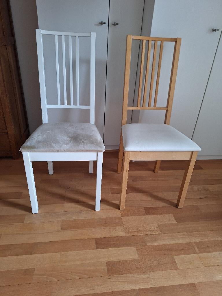 Twee verschillende IKEA Borje stoelen, Ophalen, Gebruikt, Twee, Overige kleuren