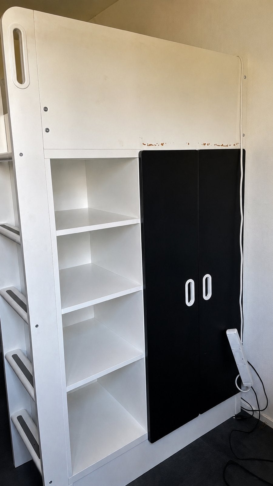 IKEA hoogslaper 90x200 cm met bureau, kast & opbergruimte, Huis en Inrichting, Slaapkamer | Stapelbedden en Hoogslapers, Ophalen