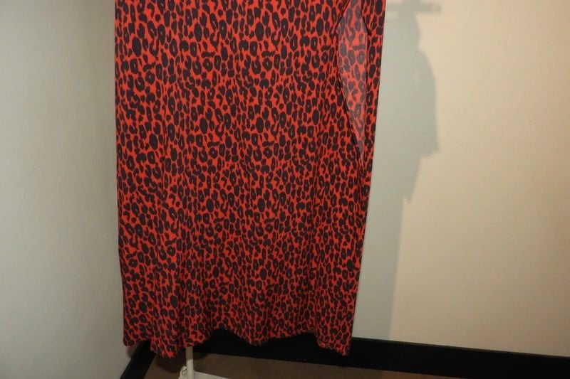 IRO maxi wikkel rok rood zwart jaguar print strik nieuw S, Verzenden, Nieuw, Iro, Maat 36 (S)