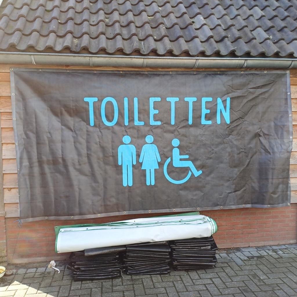 Bouwhek doeken festival bouwterrein doeken, Ophalen, Gebruikt, 15 m² of meer, Zeil