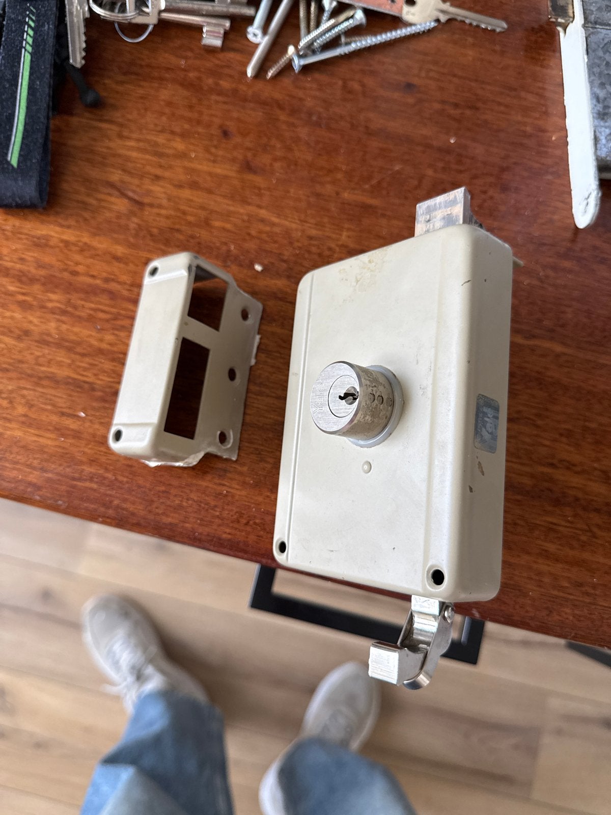 Yale oplegslot 60 mm met veel extra sleutels, Ophalen of Verzenden, Gebruikt, IJzer, Slot