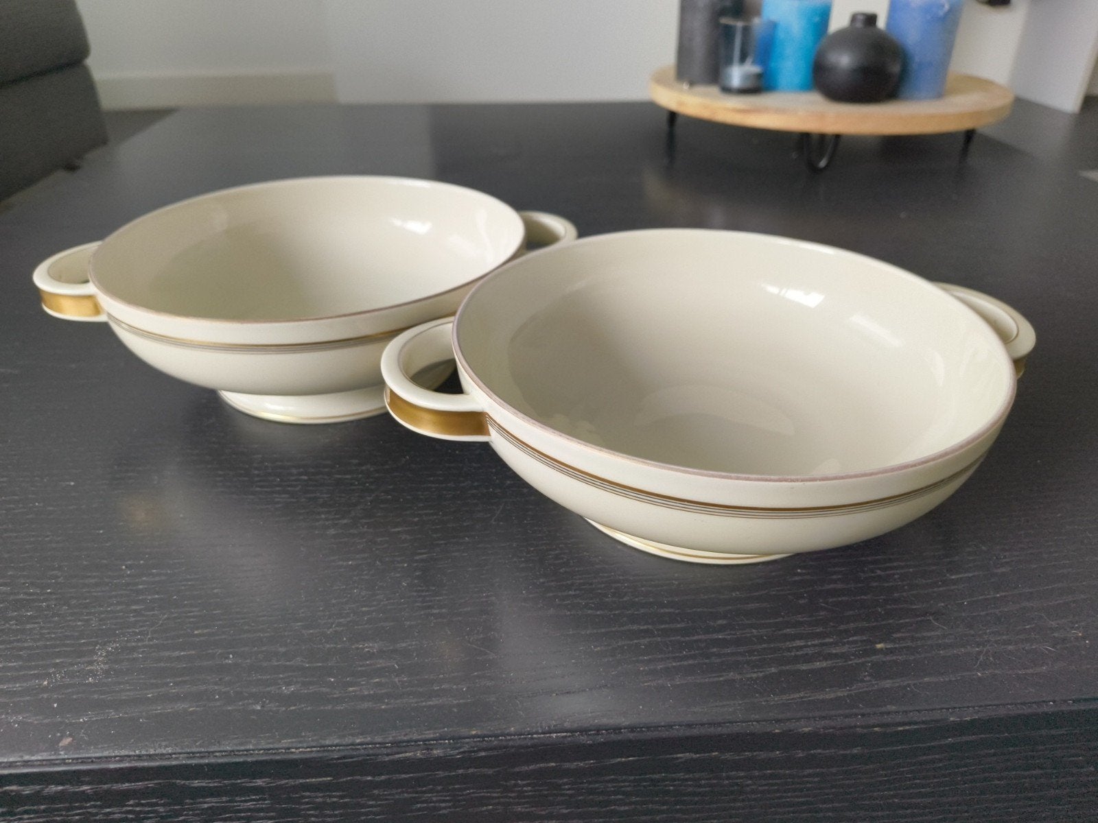 2 serveerschalen Rosenthal Winifred gouden rand / godband, Ophalen of Verzenden