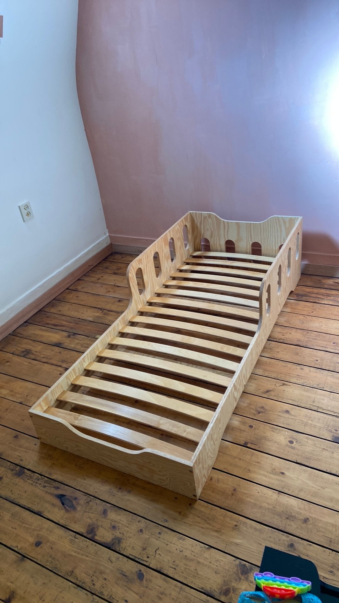 Houten kinderbed 70x160cm (montessori) *NIEUW*, Ophalen, 70 tot 85 cm, 140 tot 160 cm, Zo goed als nieuw