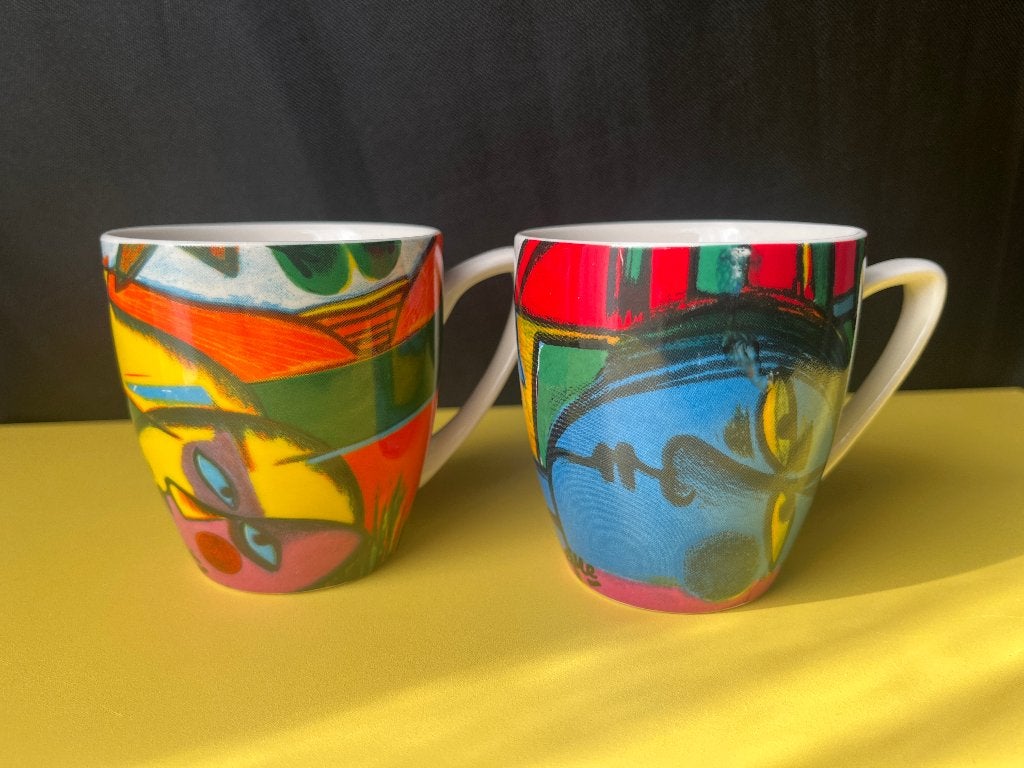 Corneille, Twee Senseo koffie mokjes, Gebruikt, Overige merken, Ophalen of Verzenden, Overige stijlen