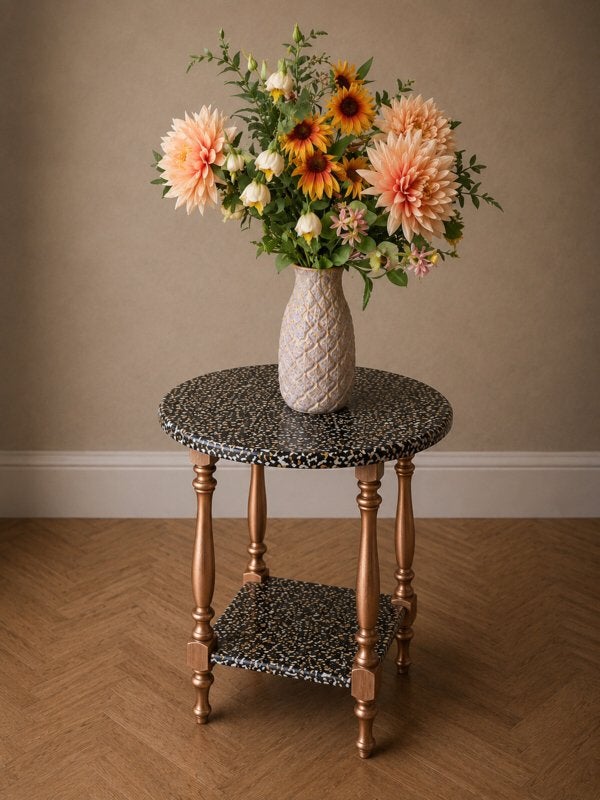 Vintage tafeltje leopard bijzettafel plantentafel tafel VdlM, Antiek en Kunst, Antiek | Meubels | Tafels, Ophalen