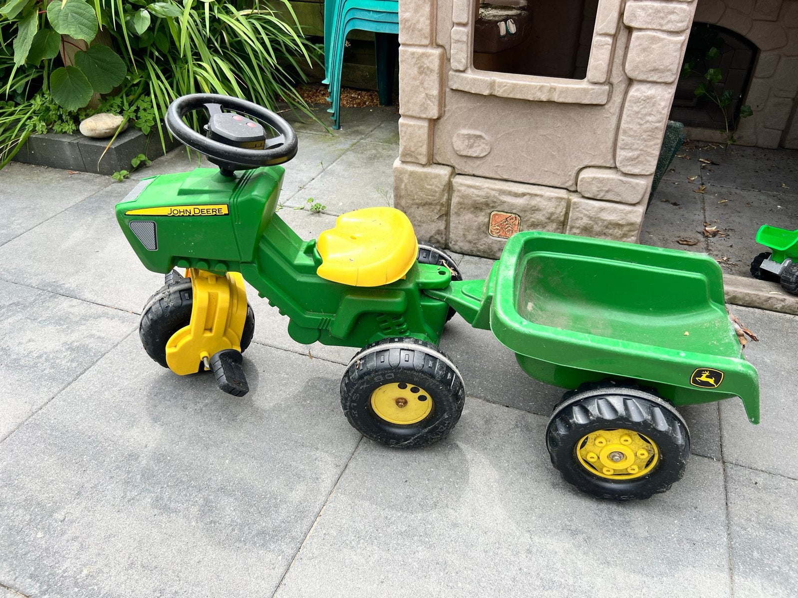 John Deere traptractor met aanhanger, Ophalen, Gebruikt, Trapvoertuig