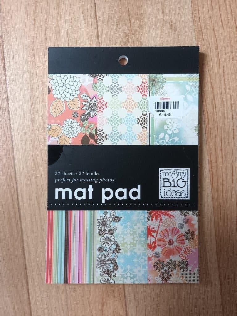 Me & my big ideas mat pad 27 vellen papier knutselpapier, Ophalen of Verzenden, Nieuw, Papier of Karton
