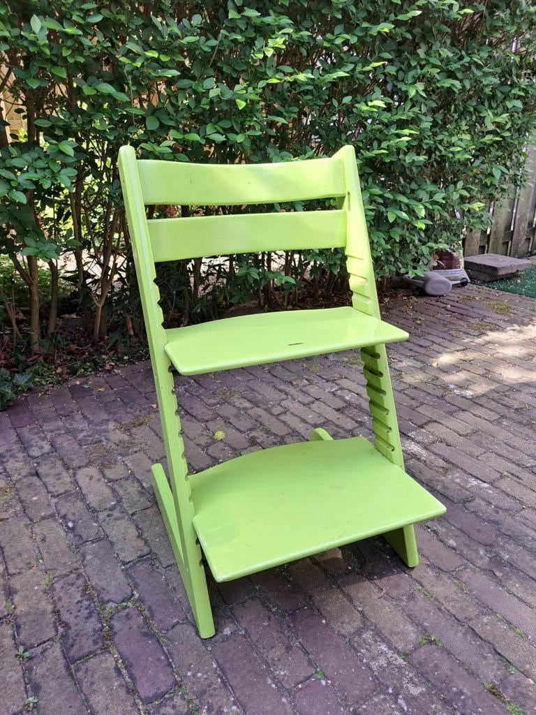 Stokke Tripp Trapp meegroeistoel - Lime groen, Kinderen en Baby's, Ophalen, Gebruikt, Meegroeistoel, Aanschuifbaar