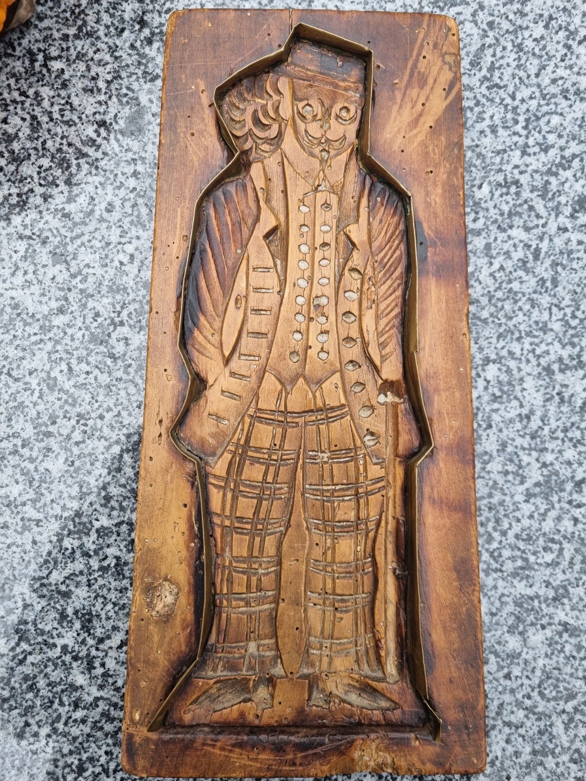 Antieke hout gesneden speculaasplank., Ophalen of Verzenden