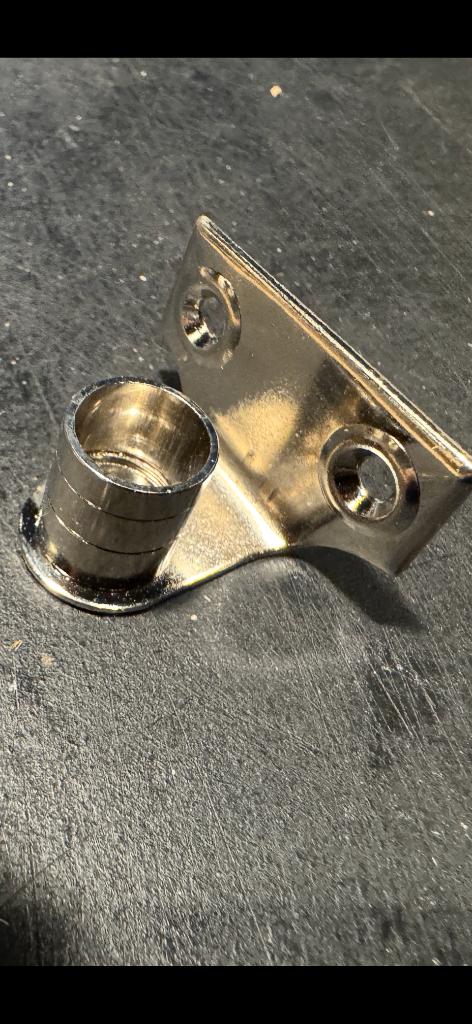 GRDIJNEn ROEDEHOUDERS messing verchroomd 10mm, Ophalen, Nieuw, Zilver