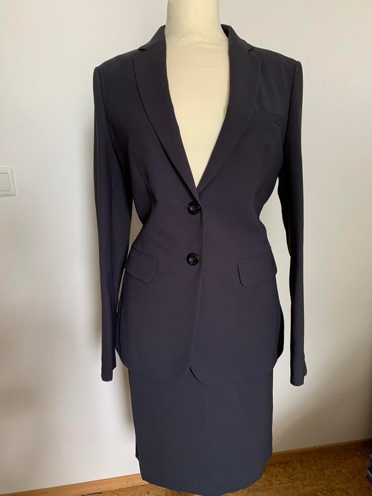 Vanilia, grijs/blauw compleet dames pak, Maat 38/40 (M), Kostuum of Pak, Ophalen of Verzenden, Zo goed als nieuw