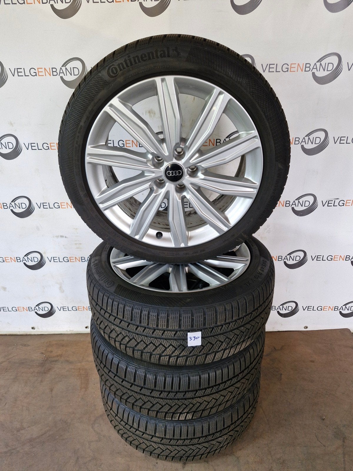 Winterset Audi A6 C8 245 45 19 5x112 66.5 winterbanden conti, 19 inch, Audi, ., Banden en Velgen