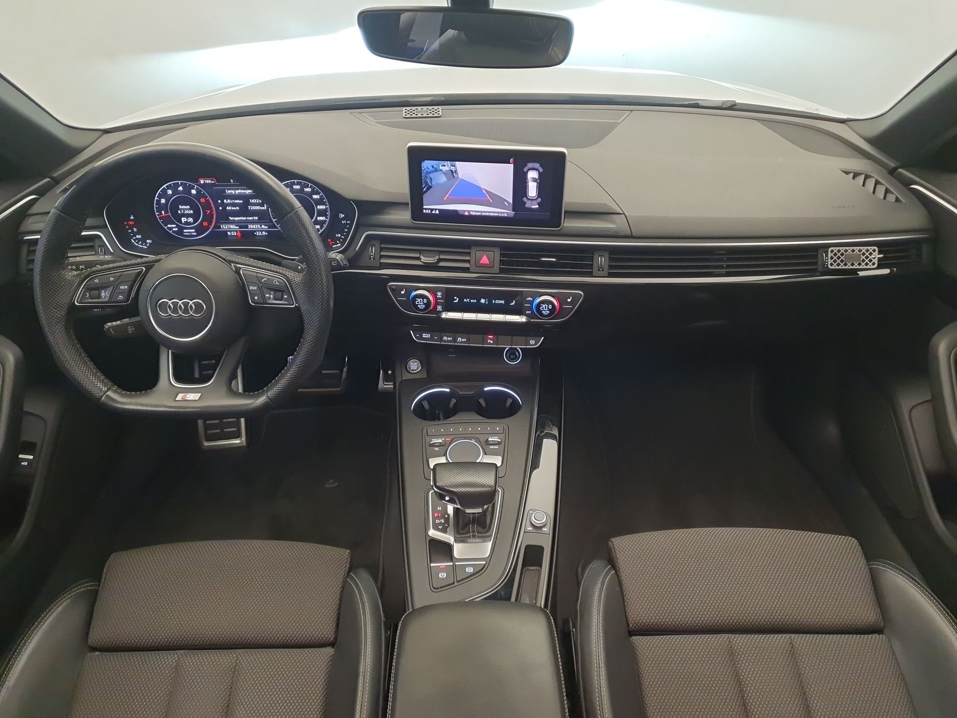 Audi A4 Avant 40 TFSI Sport S line black edition Panorama da, Auto's, Gebruikt, A4, Leder, Hybride Elektrisch/Benzine