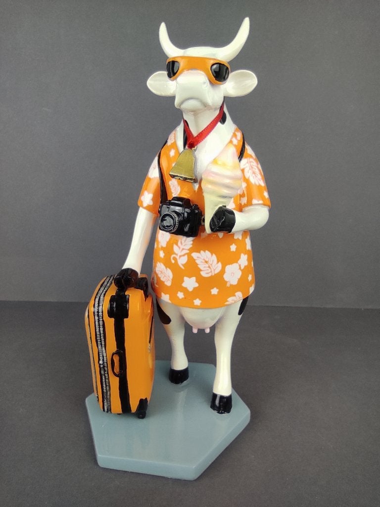 CowParade / Cow Parade Koe “Vacation” MEDIUM, Antiek en Kunst, Kunst | Designobjecten, Ophalen of Verzenden, Beeld, Meerkleurig