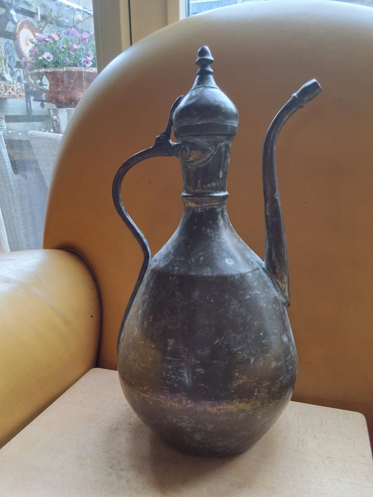 Antiek Koper  Waterkan ibrik aftaka dallah vessel ottomaas, Antiek en Kunst, Ophalen of Verzenden